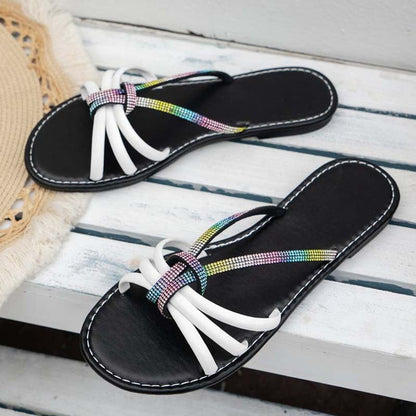 Sandales Décontractées en Strass - Femme - Solina