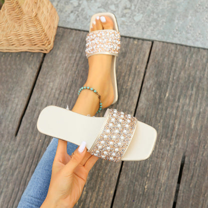 Chaussons Décontractées en Perles - Femme - Pélora