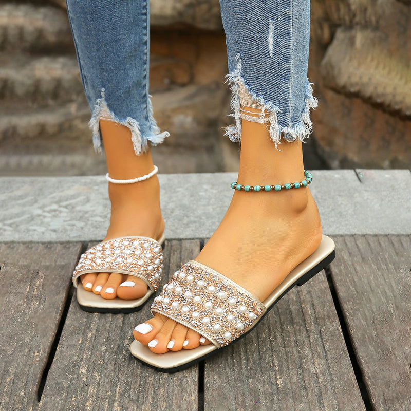 Chaussons Décontractées en Perles - Femme - Pélora