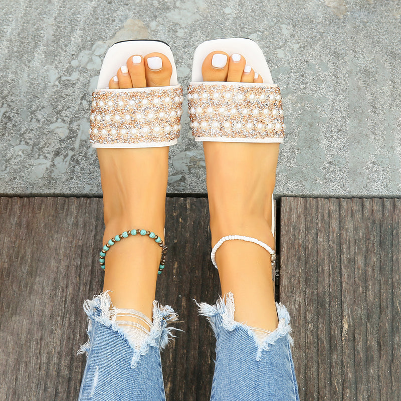 Chaussons Décontractées en Perles - Femme - Pélora