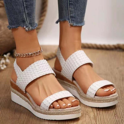Sandales Compensées Décontractées - Femme - Solina