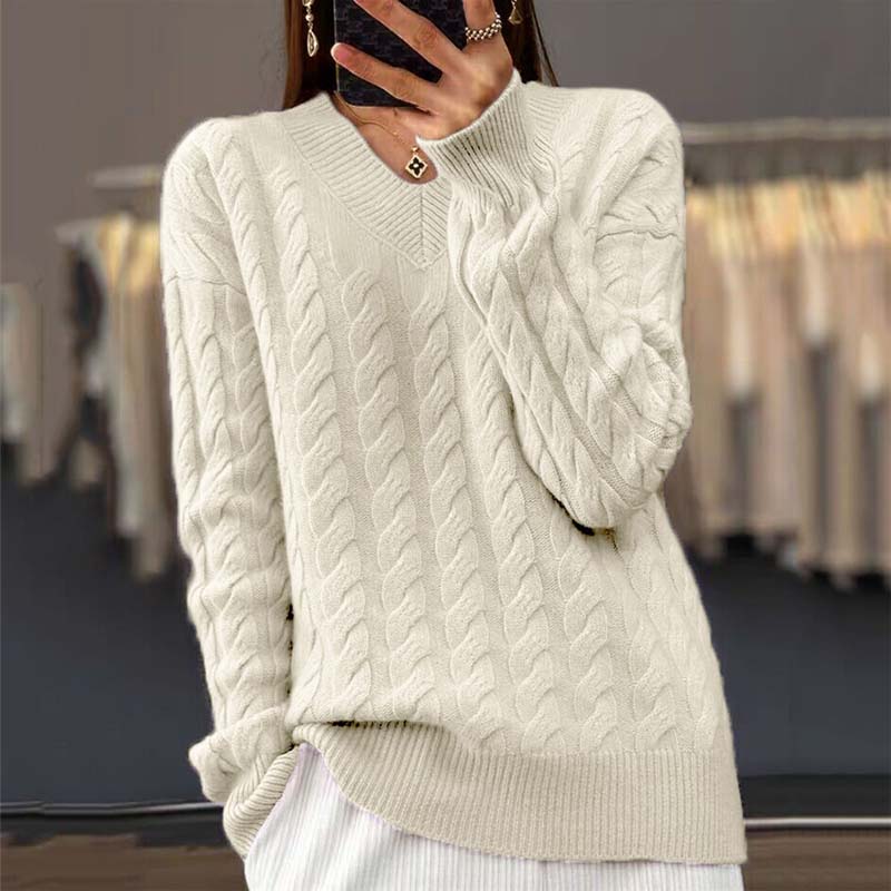 Pull Torsadé Décontracté - Femme - Torsalya