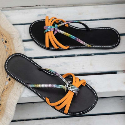 Sandales Décontractées en Strass - Femme - Solina