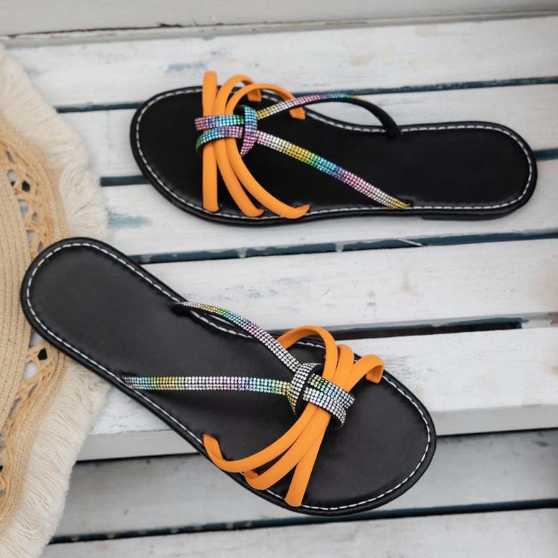 Sandales Décontractées en Strass - Femme - Solina