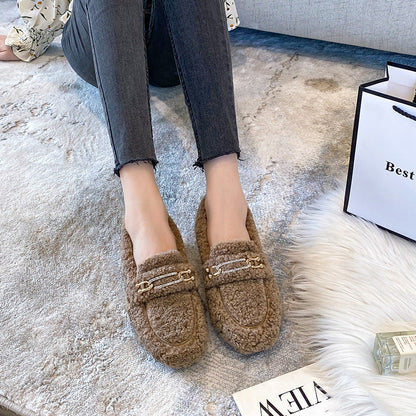 Mocassins de Luxe en Peluche - Femme - Velura