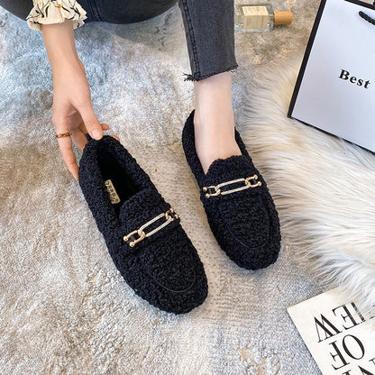 Mocassins de Luxe en Peluche - Femme - Velura