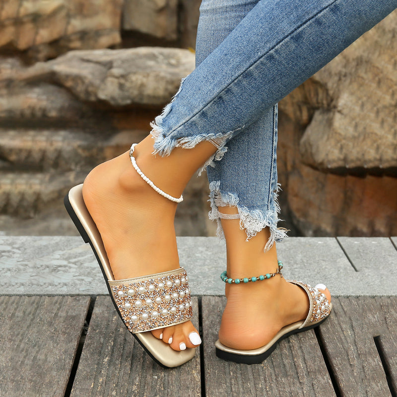 Chaussons Décontractées en Perles - Femme - Pélora