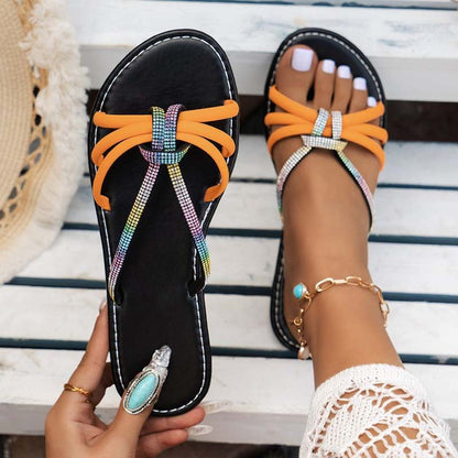 Sandales Décontractées en Strass - Femme - Solina