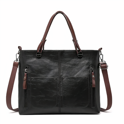 Sac en Cuir Vintage à Bandoulière - Femme - Vintessa