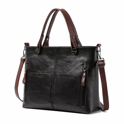 Sac en Cuir Vintage à Bandoulière - Femme - Vintessa