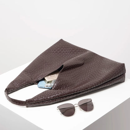 Sac en Cuir Végétalien Tressé - Femme - Retro
