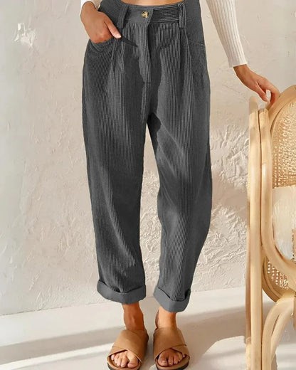 Pantalon en Velours Côtelé - Femme - Julora