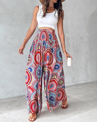 Pantalon Large Taille Haute - Femme - Karvya