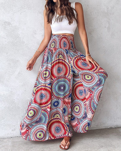 Pantalon Large Taille Haute - Femme - Karvya