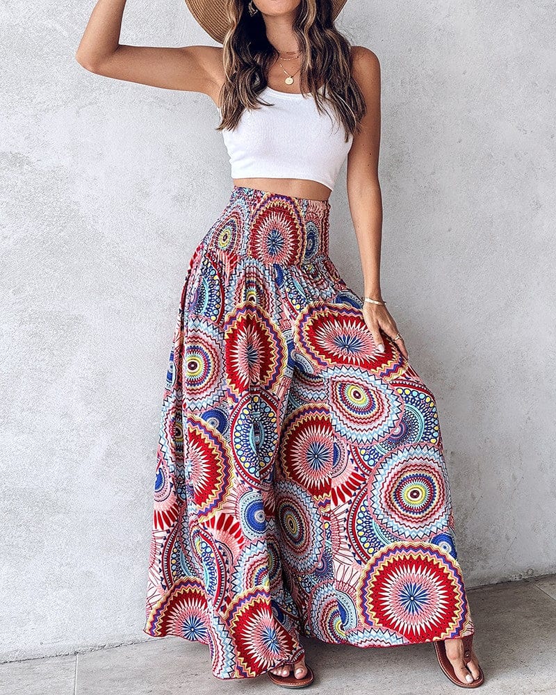 Pantalon Large Taille Haute - Femme - Karvya
