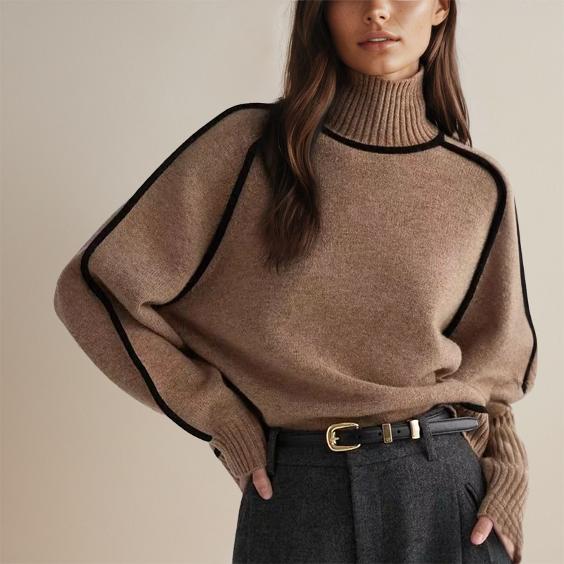 Pull Oversize Col Roulé - Femme - Scarella