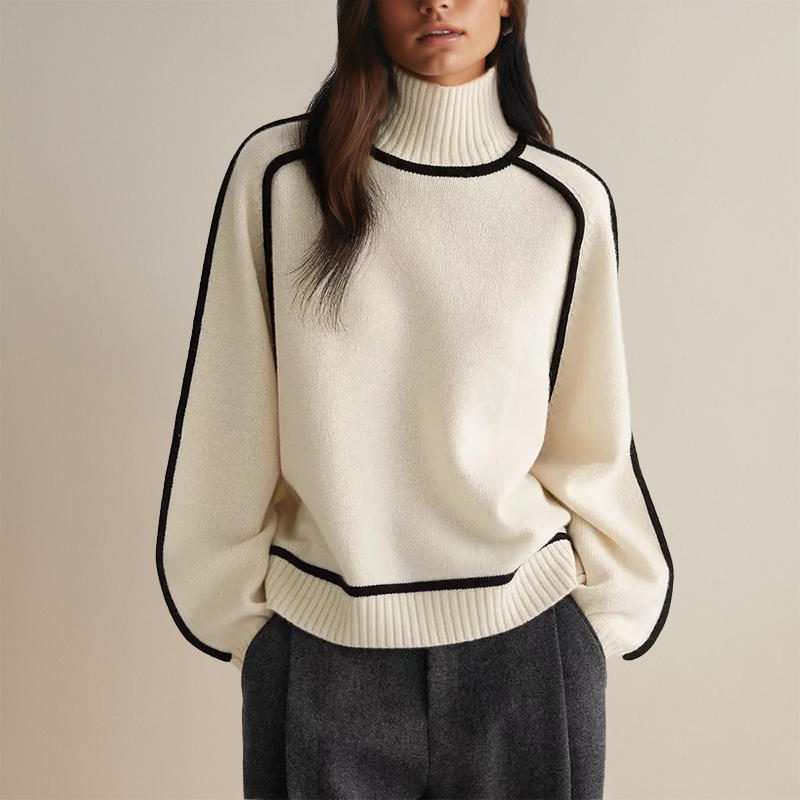 Pull Oversize Col Roulé - Femme - Scarella
