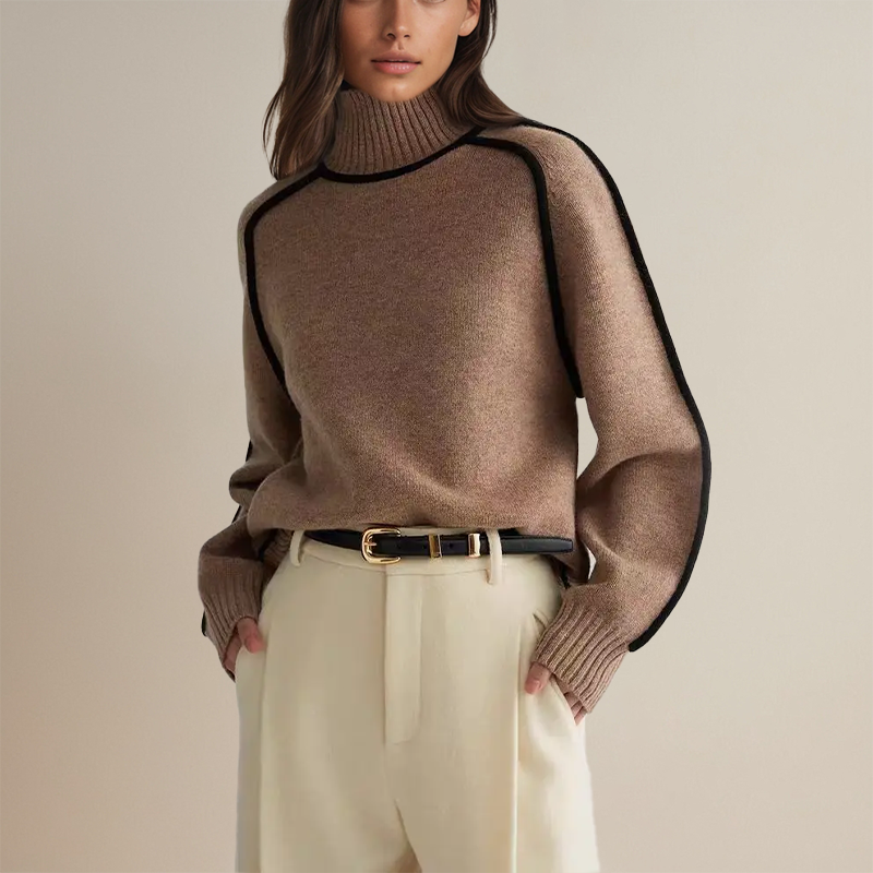 Pull Oversize Col Roulé - Femme - Scarella