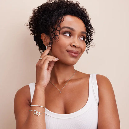 Bracelet Femme Or Rose 18K – Cœurs Entrelacés Éternels