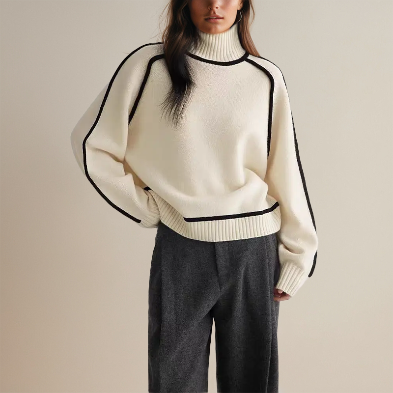 Pull Oversize Col Roulé - Femme - Scarella