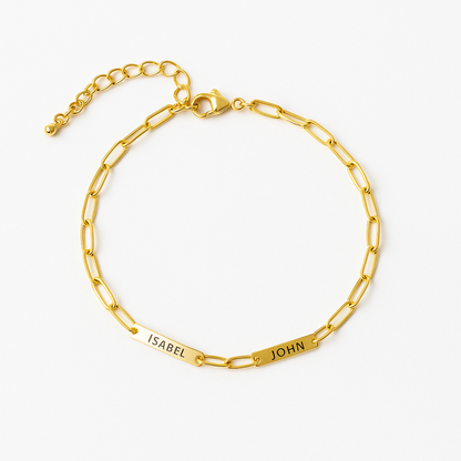 Bracelet Acier Inoxydable Femme Personnalisé – Torsade Dorée