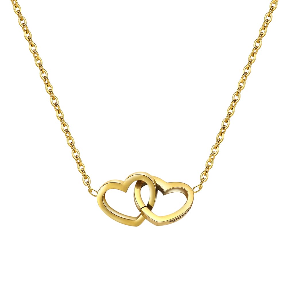 Collier cœur personnalisé avec coffret rose rotatif – Éternelle Fleur®