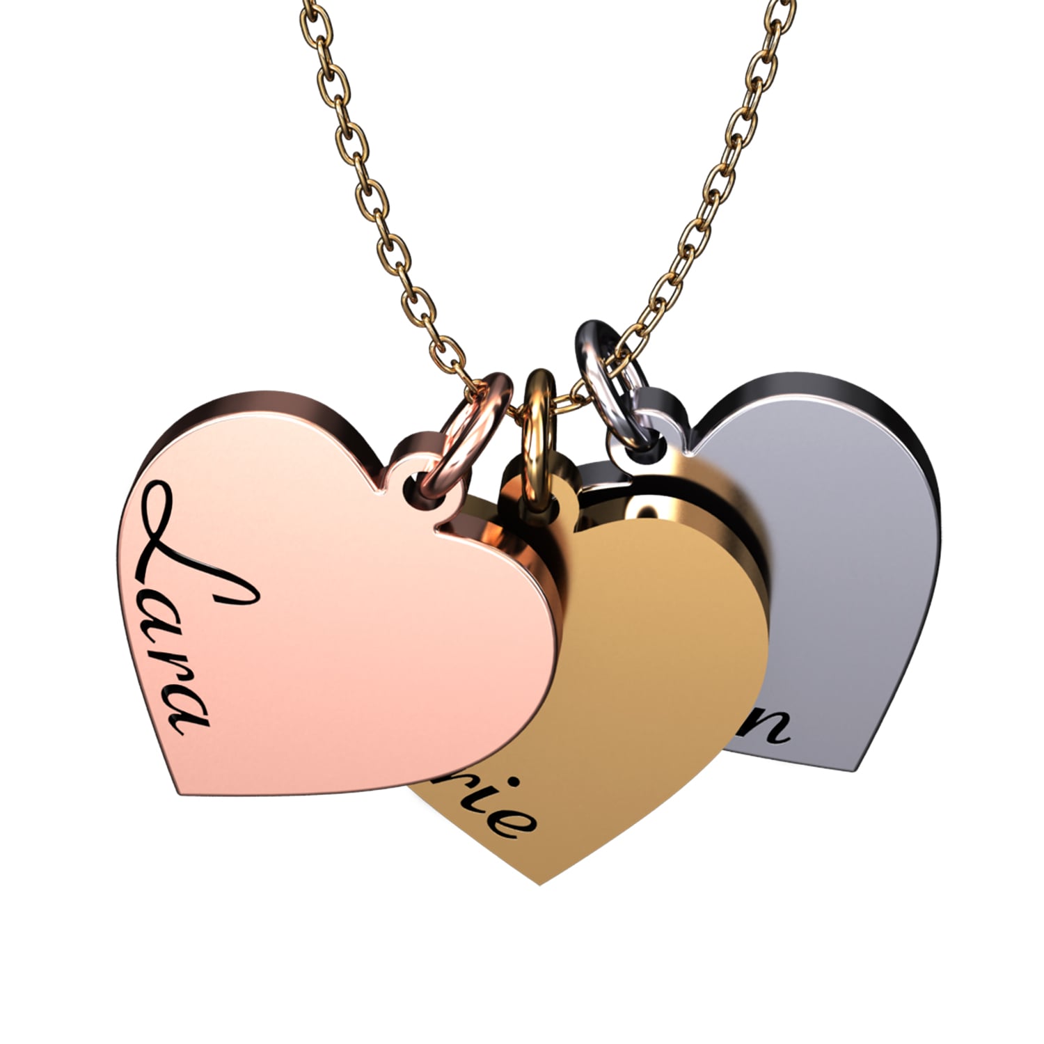 Collier personnalisé à cœurs – Amélia®