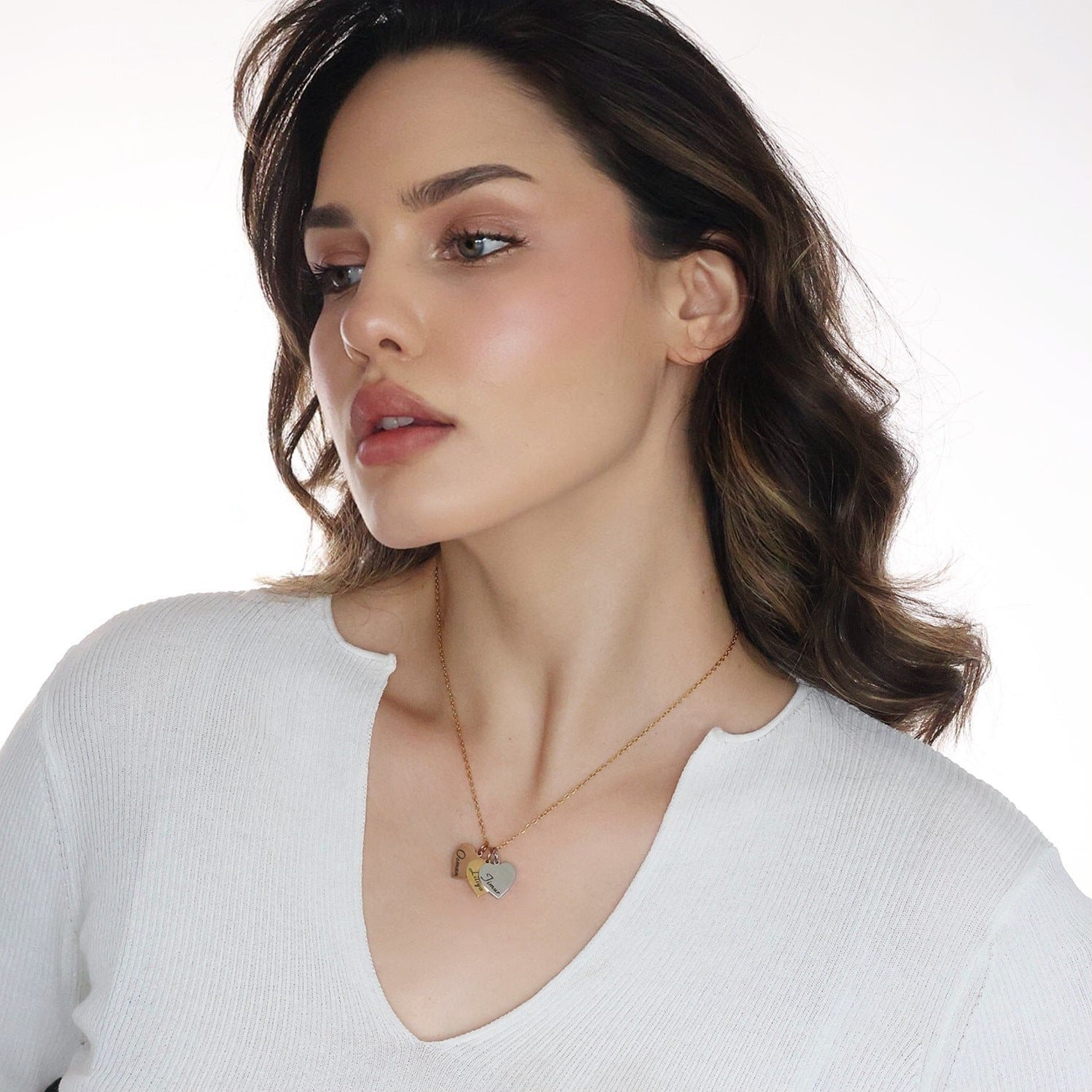 Collier personnalisé à cœurs – Amélia®