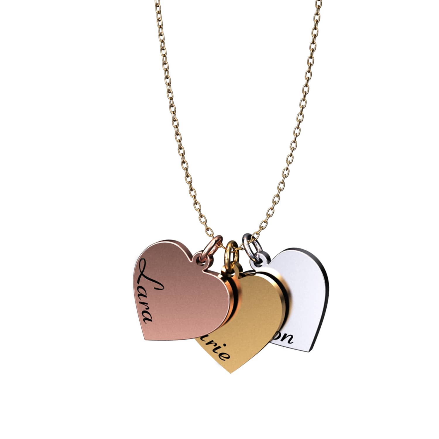 Collier personnalisé à cœurs – Amélia®