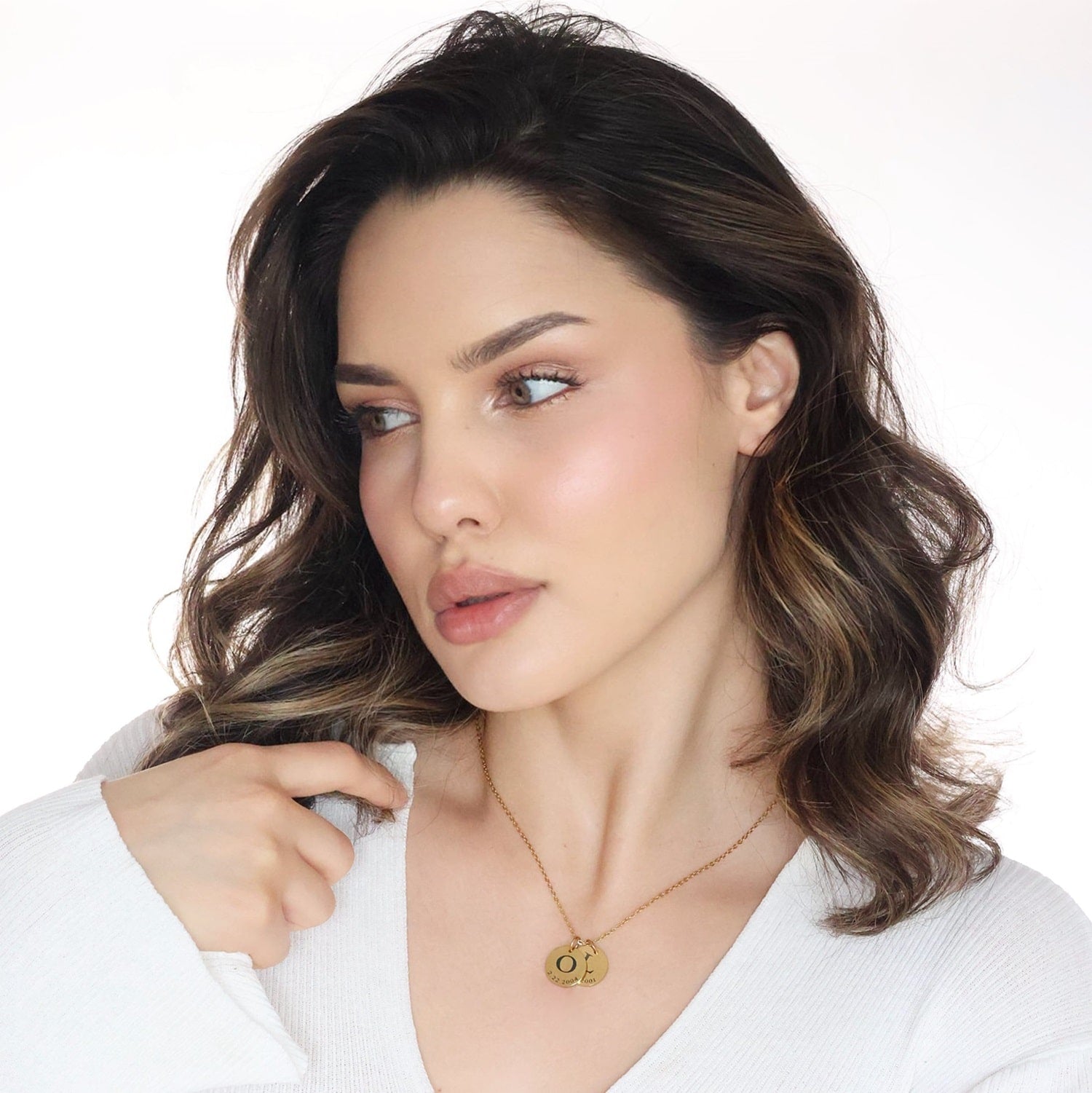 Collier personnalisé à médailles gravées – Initiala®