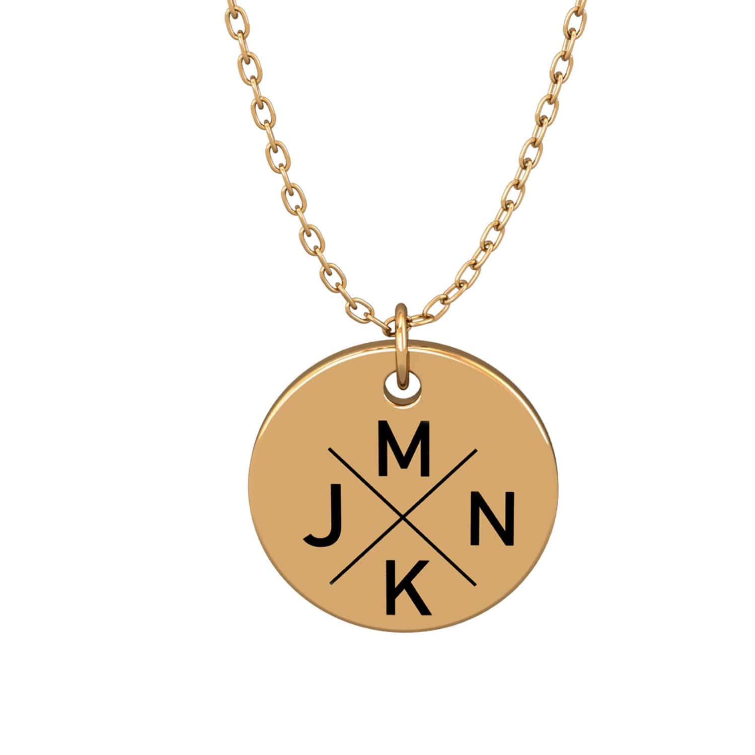 Collier personnalisé avec initiales gravées – Lignée®