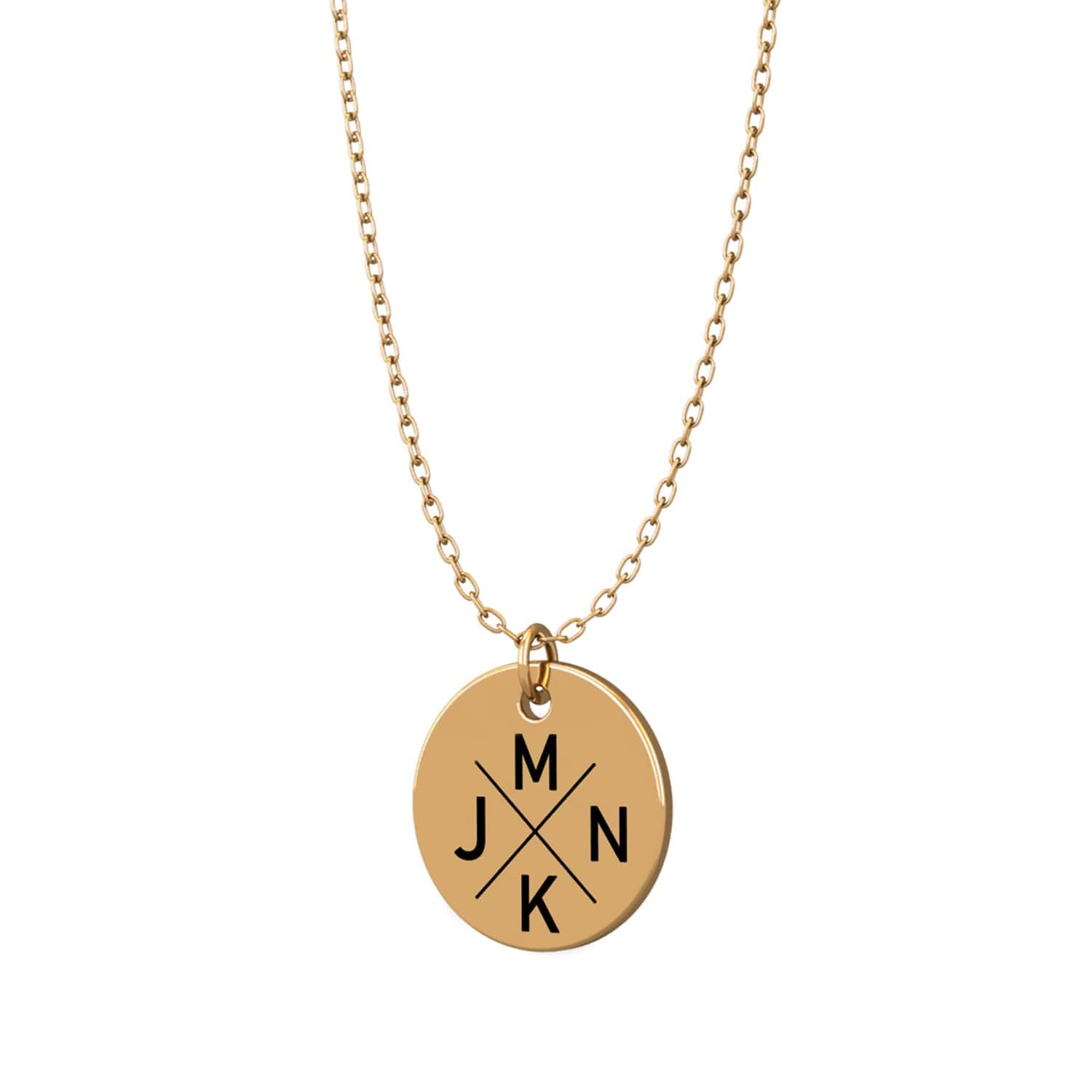 Collier personnalisé avec initiales gravées – Lignée®