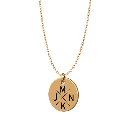 Collier personnalisé avec initiales gravées – Lignée®