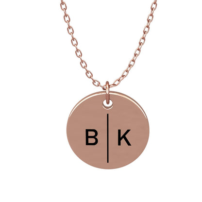 Collier personnalisé avec initiales gravées – Lignée®