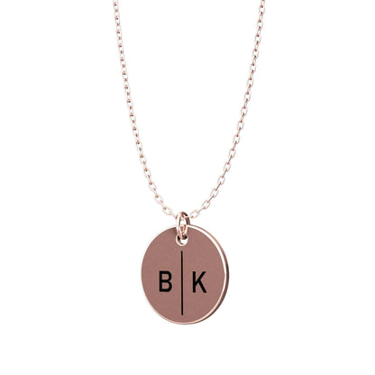 Collier personnalisé avec initiales gravées – Lignée®