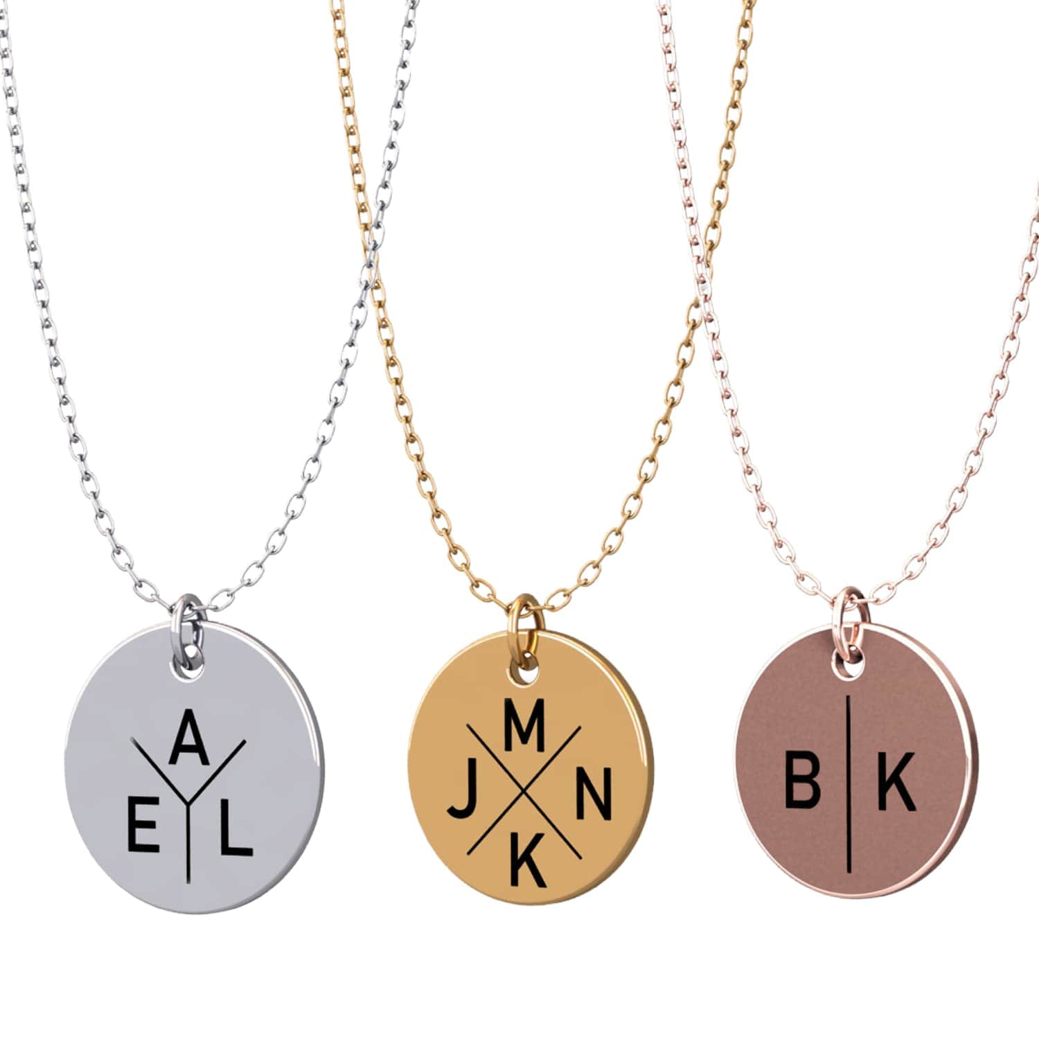 Collier personnalisé avec initiales gravées – Lignée®