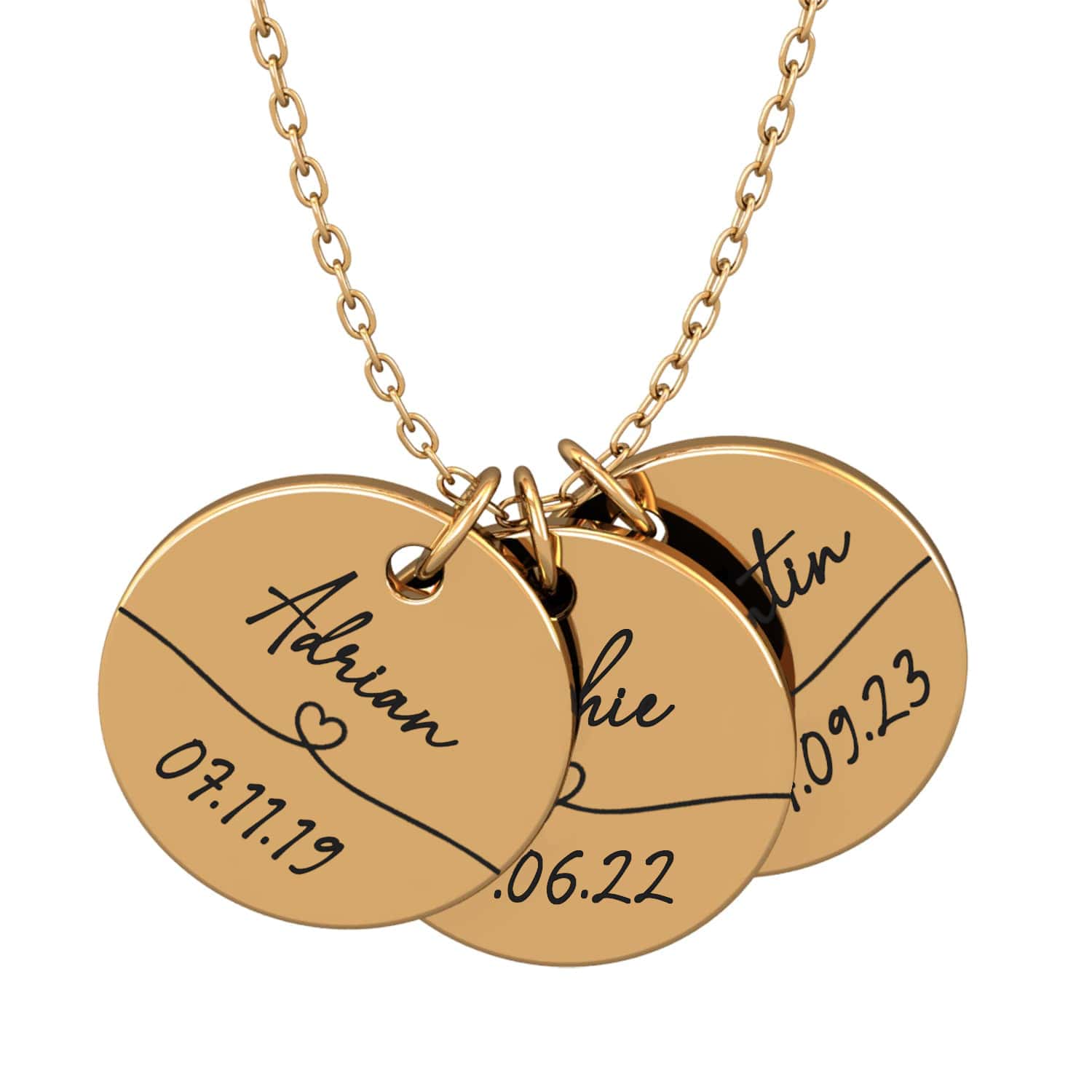 Collier personnalisé avec prénom & date – Solène®