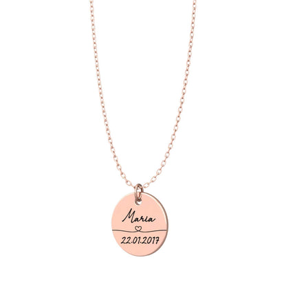 Collier personnalisé avec prénom & date – Solène®