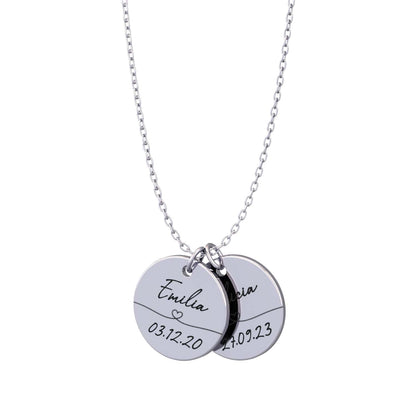 Collier personnalisé avec prénom & date – Solène®