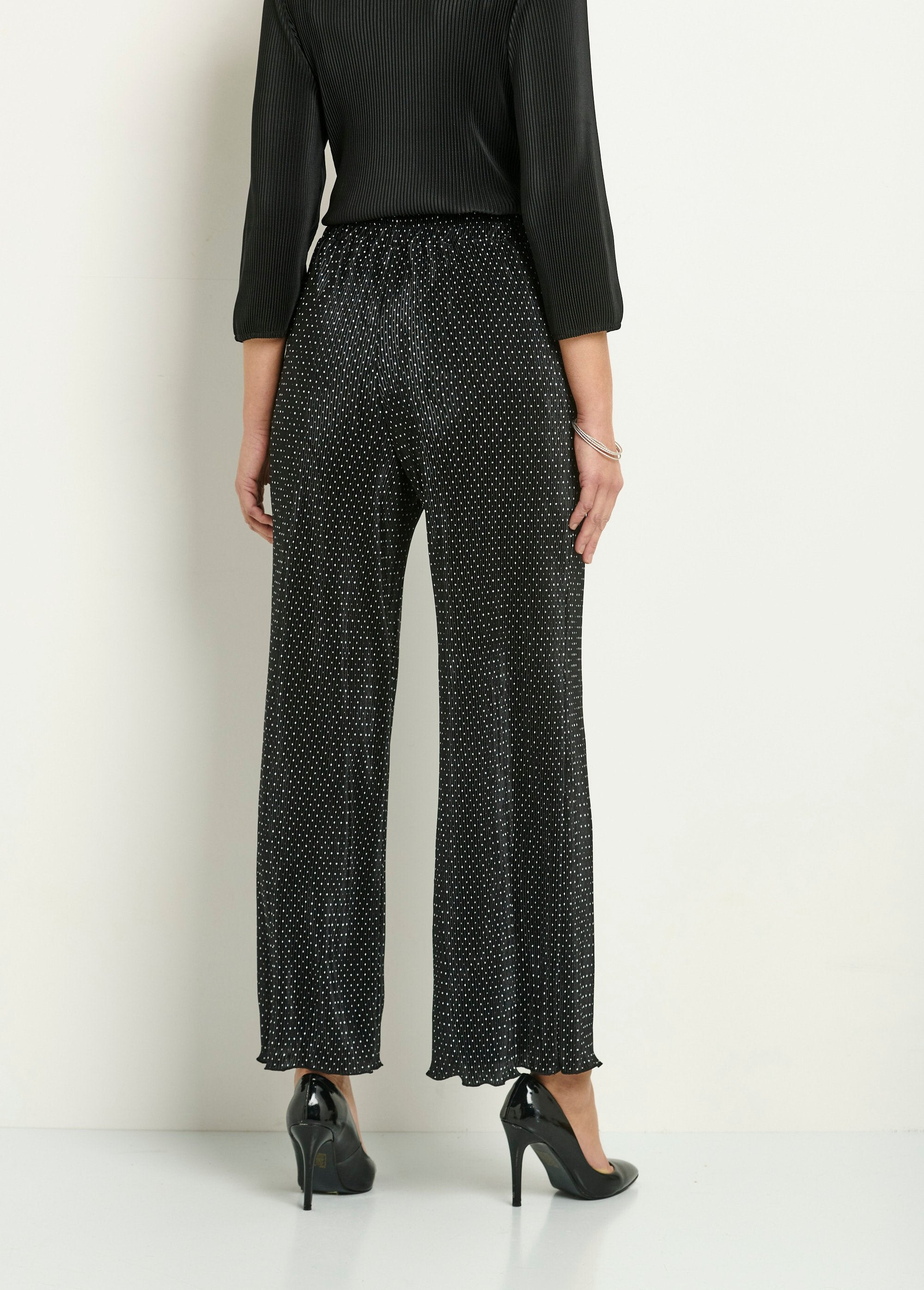 Pantalon Plissé à Pois - Femme - Ysolenn