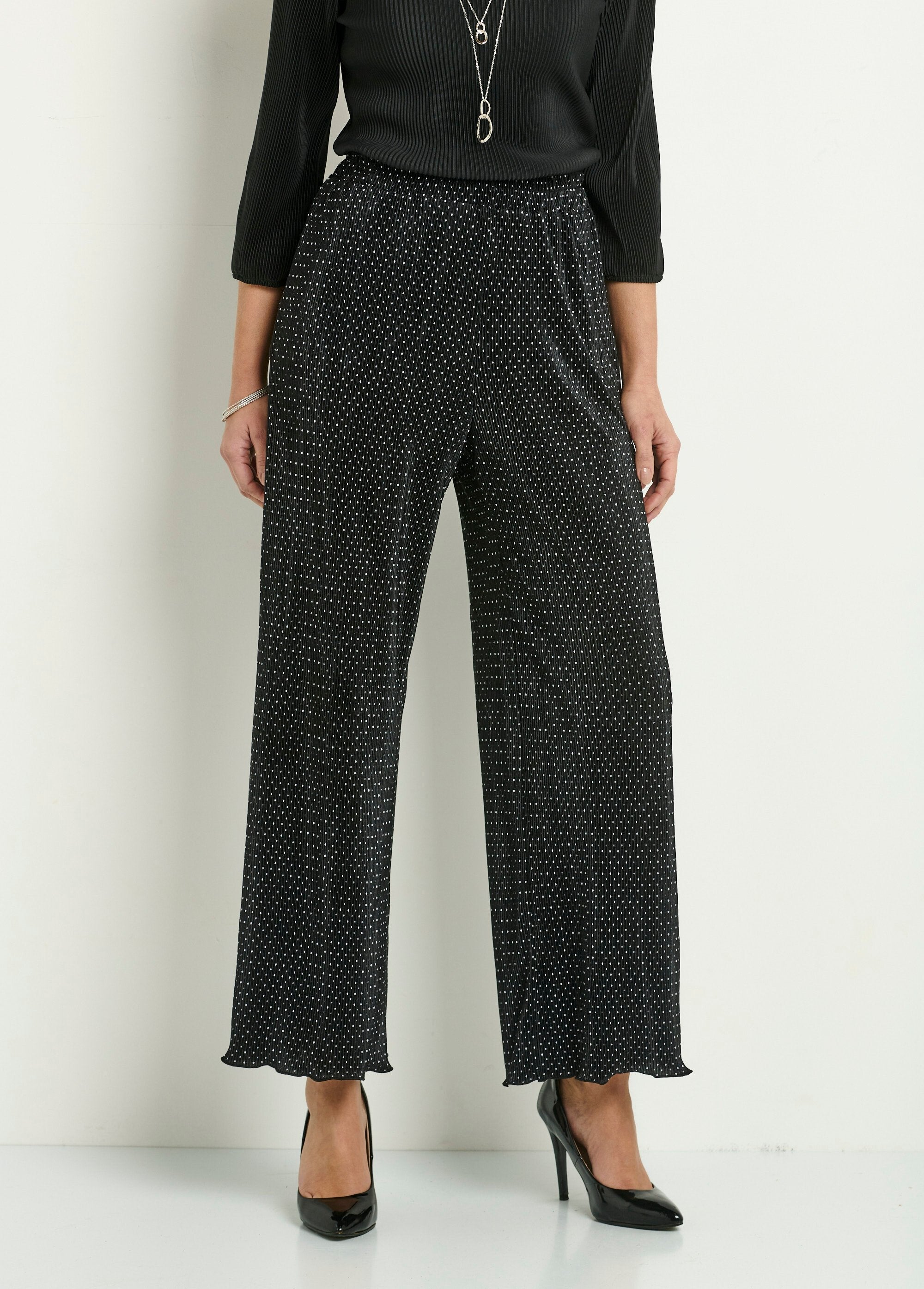 Pantalon Plissé à Pois - Femme - Ysolenn