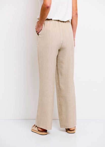 Pantalon Large Aspect Lin - Femme - Solyne