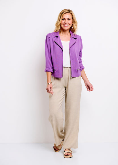 Pantalon Large Aspect Lin - Femme - Solyne
