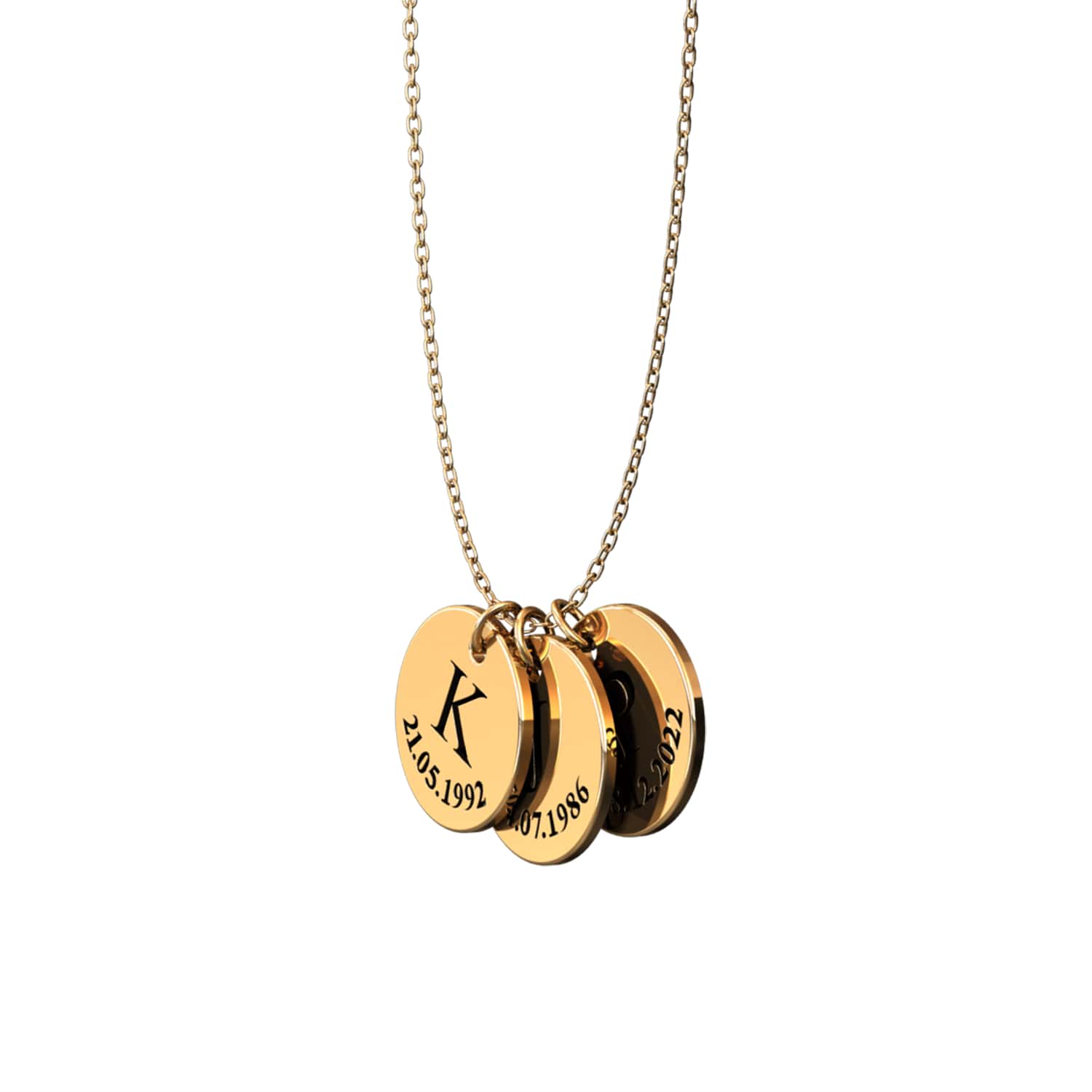 Collier personnalisé à médailles gravées – Initiala®
