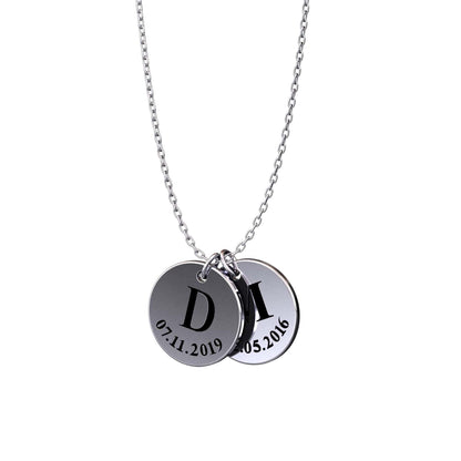 Collier personnalisé à médailles gravées – Initiala®