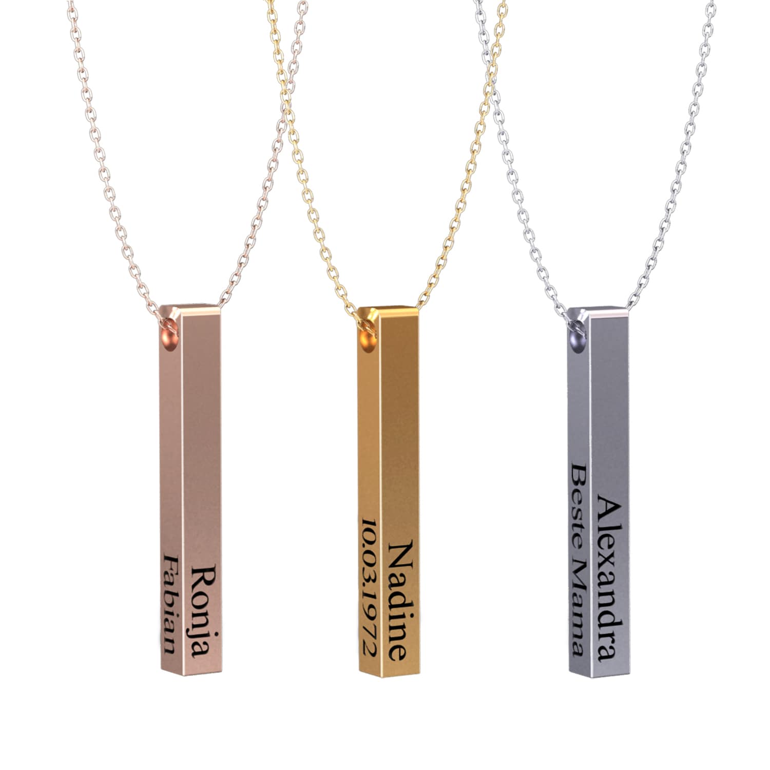 Collier personnalisé à barres – Élégance®