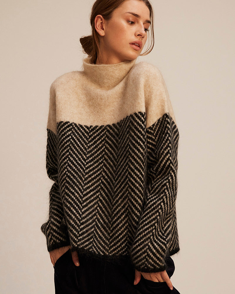 Pull Oversize Col Roulé - Femme - Niraya